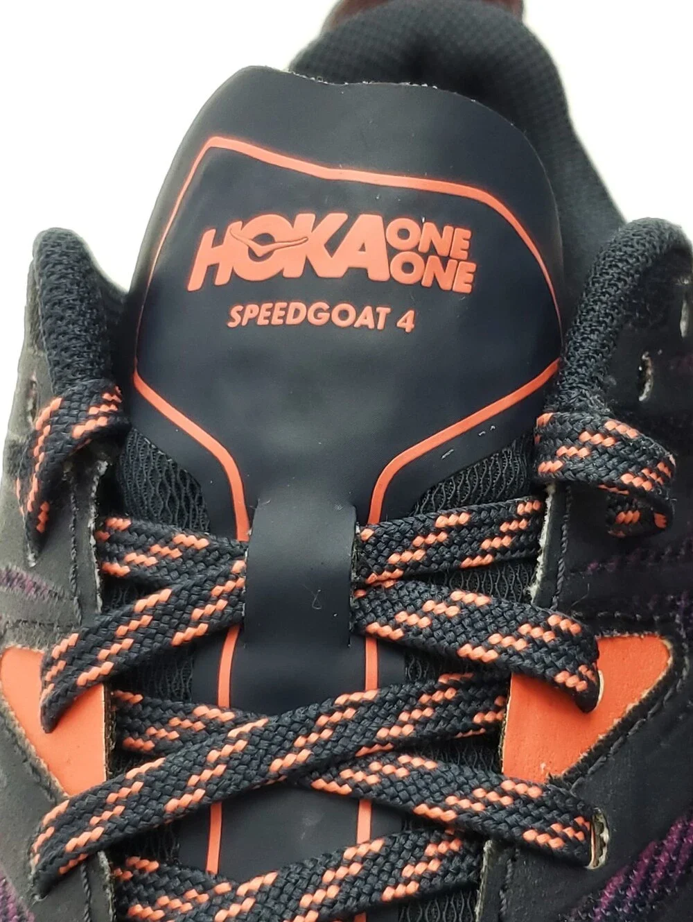 Hoka One One Speedgoat 4 Trail Running Shoes Women Size 7 Outer Space Hot Coral